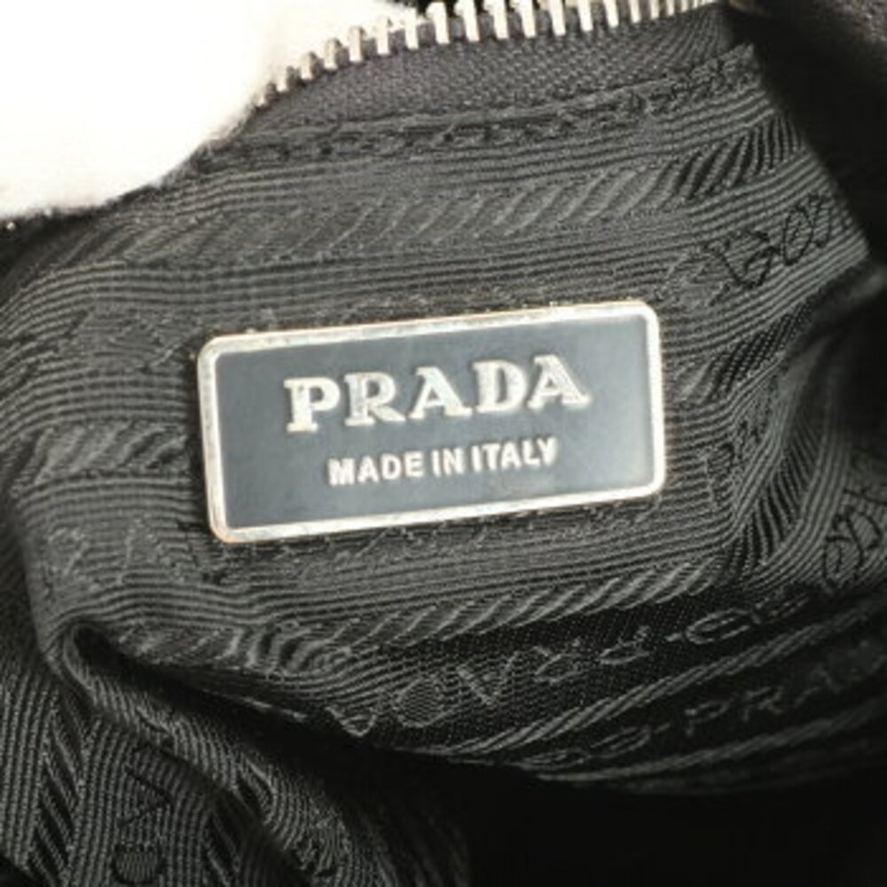 Prada handbag shoulder bag black leather work triangle documents logo tote EFE - Picture 14 of 14